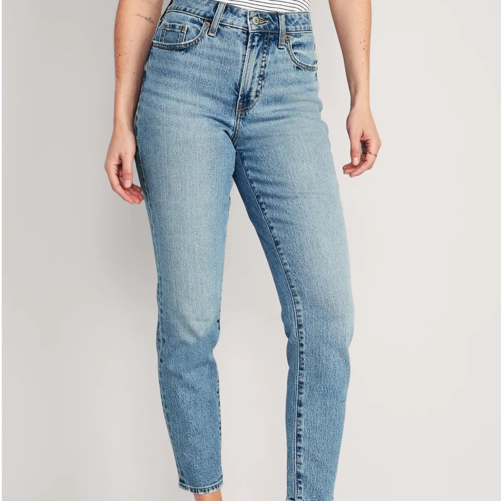 Old Navy Power Slim Straight High Rise Jeans.